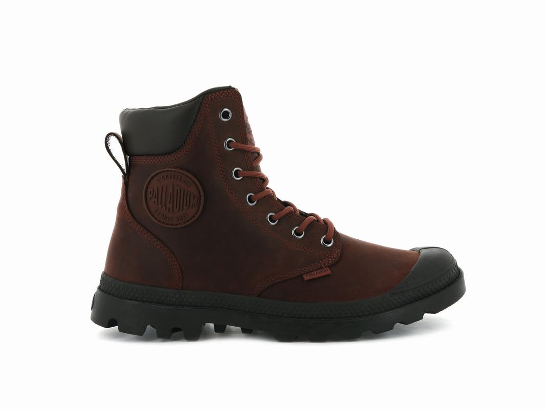 Palladium Pampa Cuff Wp Lux Men's Waterproof Boots Brown (IRYO97034)